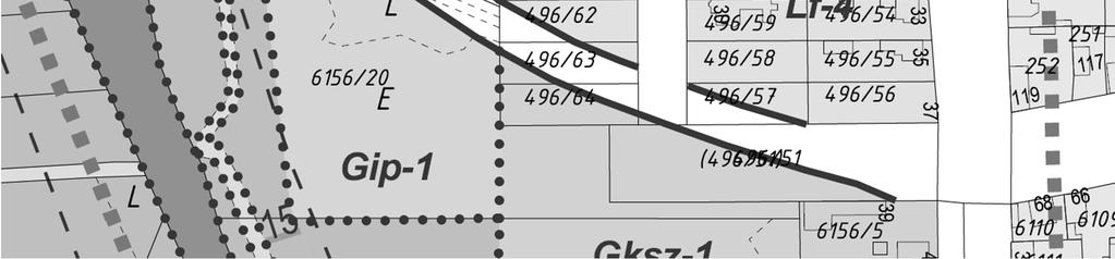 A módosítás érinti az úthoz déli oldalon csatlakozó 6156/20, 496/51 hrsz-ú ingatlanokat is, de