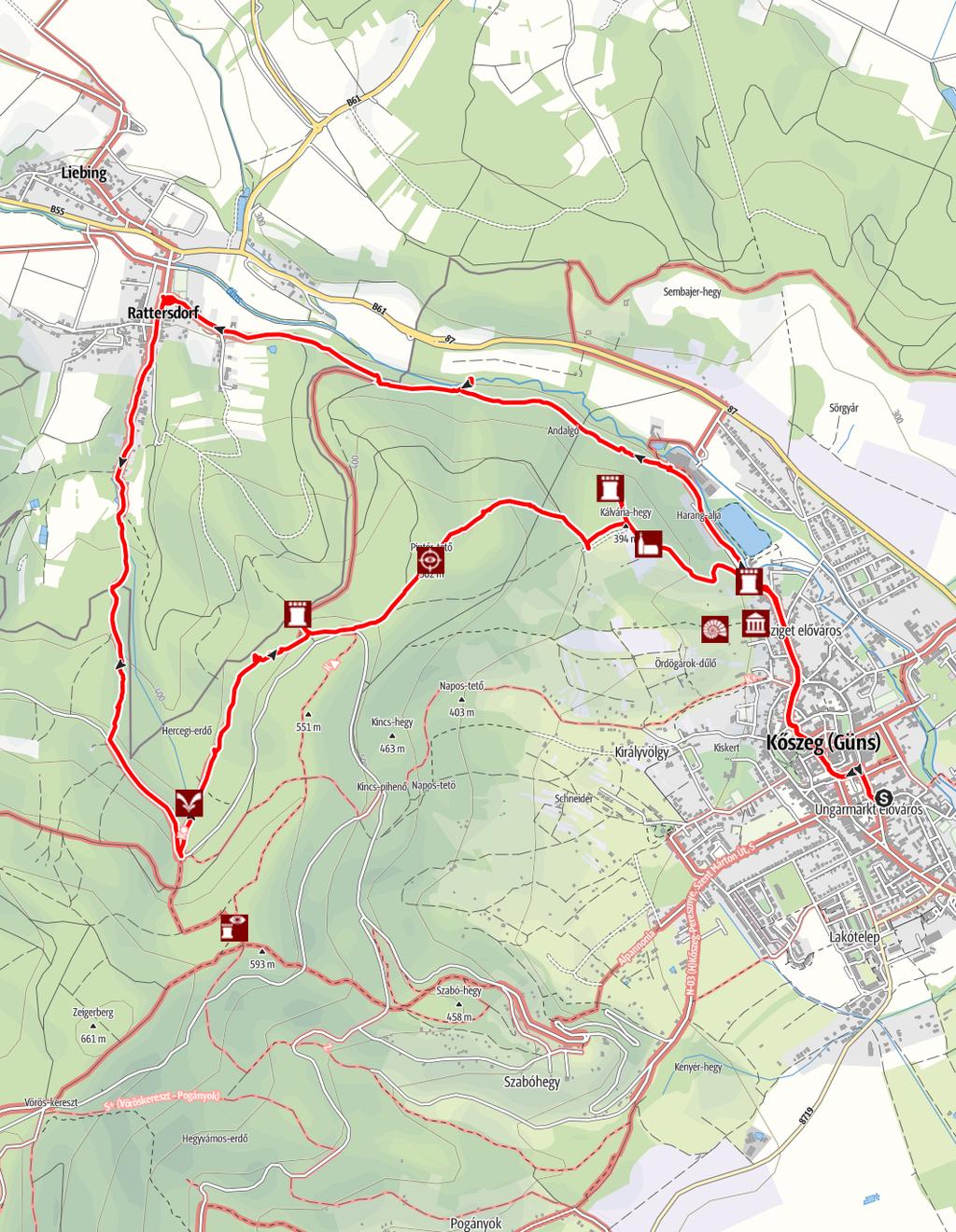 14,9km 4:15óra 305m 305m Nehézség könnyű Térkép forrásai: outdooractive Kartografie;
