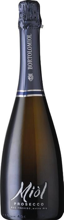 Pezsgők / Champagnes BORTOLOMIOL MIOL PROSECCO EXTRA DRY TREVISO DOC Valdobbiadene A klasszikus olasz stílus. Itt mutatkozik meg legszebben a prosecco gyümölcsössége és üdesége.