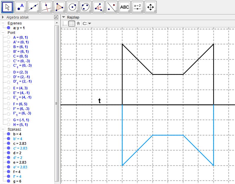 Példák GeoGebraval készített szerkesztésekre a
