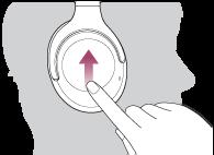 A headsetet úgy helyezze a fejére, hogy az (bal oldal) jelzés a bal fülén, az (jobb oldal) jelzés pedig a jobb fülénél legyen. Az (bal oldali) egységen egy kitapintható pont található.
