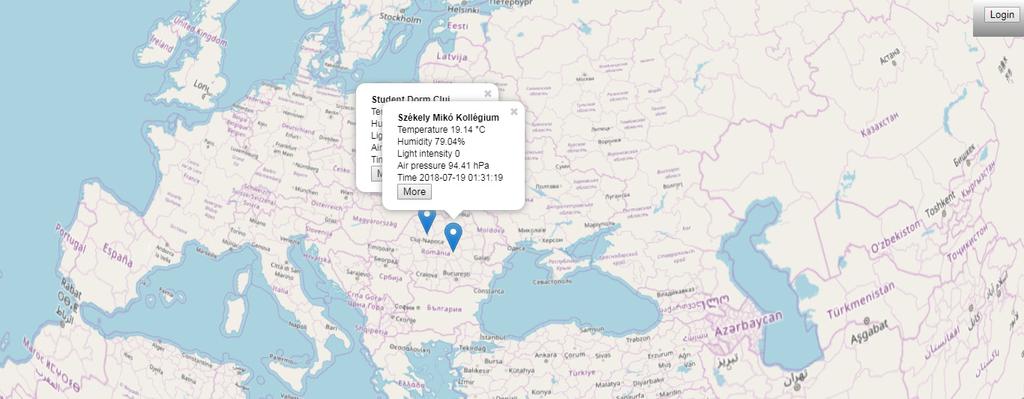 ábra: Mini meteoállomás weblapja és a megjelenített adatok A saját tervezésű robotok egyik első darabja egy vonalkövető volt, amelyet a RoboChallenge nemzetközi Robotika versenyre készített Gál B,
