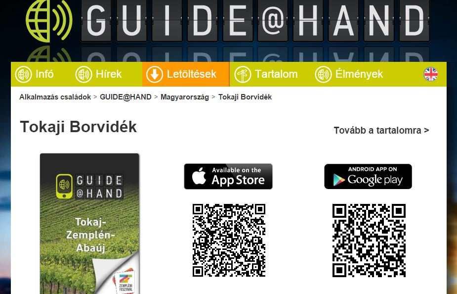 pp.41-61. 4. ábra: A Guide@Hand nyitóképernyője Forrás: www.tokaj-zemplen.com 2.