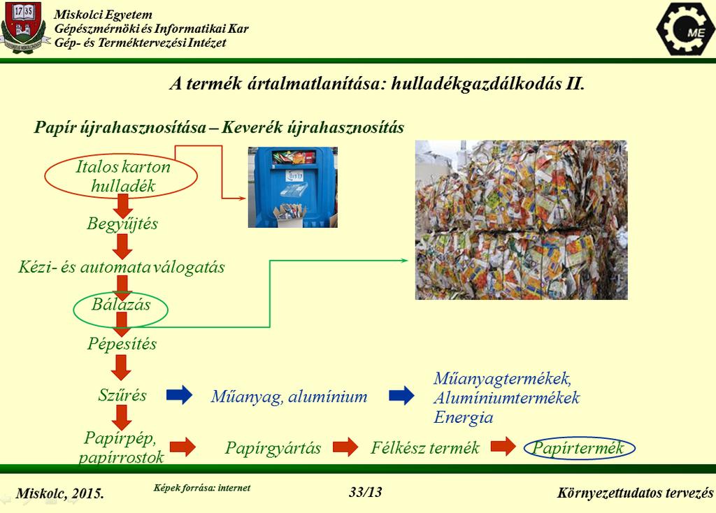 m) Az egyes alkatrészek lehetőleg azonos anyagból készüljenek.