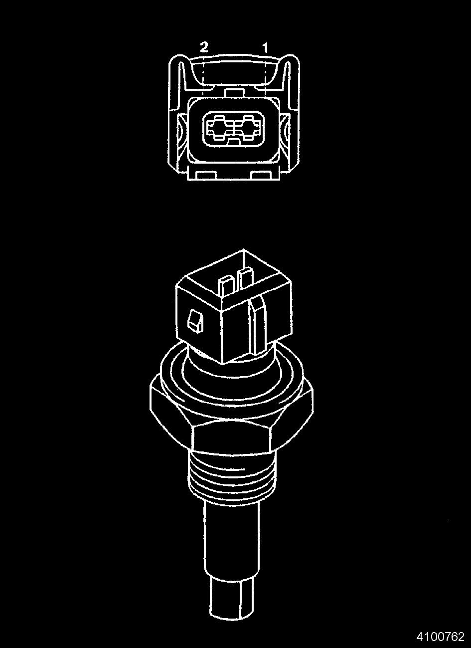 The sensor is installed at the hydraulic reservoir besides the suction line for the main pumps.