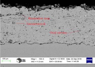 5. A NiCrBSi ÖTVÖZETEKBŐL TERMIKUS SZÓRÁSSAL KÉSZÜLT BEVONAT MINŐSÉGÉNEK JAVÍTÁSA 5.6.9.