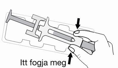 Helyezze az új előretöltött fecskendőt és a többi kelléket egy tiszta, jól megvilágított munkafelületre.