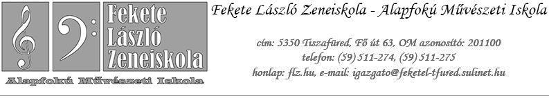 A házirend alapján a fenntartóra háruló többletkötelezettségek. A házirend 9..(3) bekezdésében foglaltak alapján: 1. Legkiválóbb tanulóinkat tanév végén a Filharmónia Kelet-Magyarország Kht.