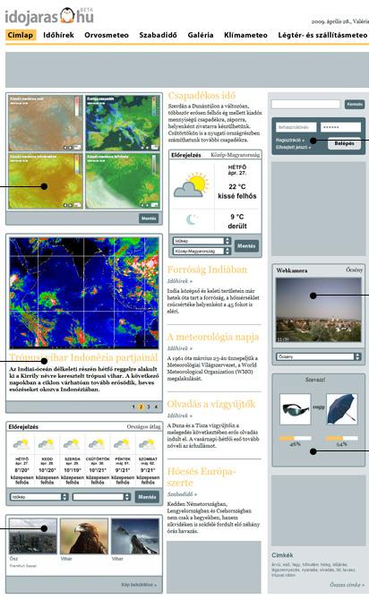 Portálunk főbb szolgáltatásai, funkciói: Térképek Egyénileg kiválasztható és lokalizálható időjárási térképeink segítségével Ön mindig képben lesz a jelenlegi és a várható időjárásról.