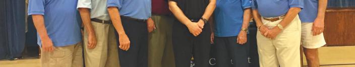 Koppeis, Trustee 3rd year; Jay Schwander, Grand Knight; Mike Delesdernier,
