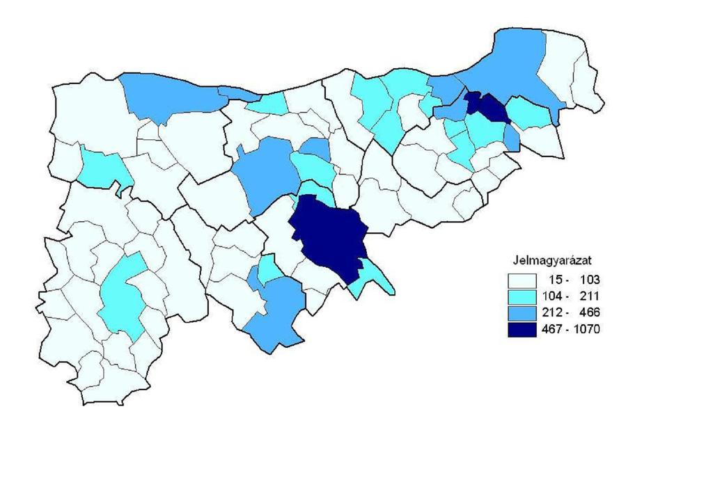 A lakónépesség nem és korcsoport szerint Komárom-Esztergom megyében 2008. január 1.