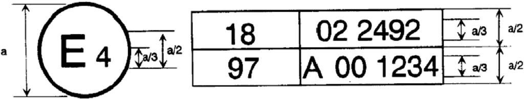 2012.5.8. Az Európai Unió Hivatalos Lapja L 122/55 B. MINTA a = legalább 8 mm A járművön elhelyezett fenti jóváhagyási jel azt mutatja, hogy az adott típust riasztórendszere tekintetében a 18.