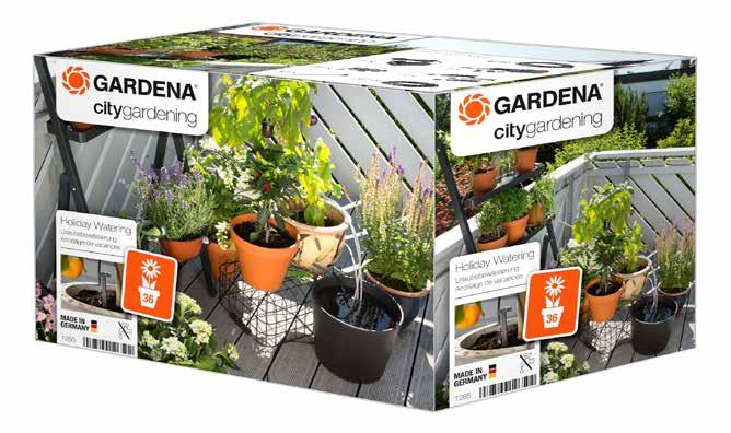 city gardening Automata öntözőkanna / nyaralás alatti Akár 36 cserepes növény is automatikusan öntözhető vele.