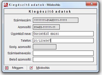 A Számlaelnevezés mezőben egyedi nevet is adhat a kiválasztott számlának, mely a későbbiekben segítheti a számla könnyebb azonosítását mind a rögzítő, mind pedig a lekérdező felületen.