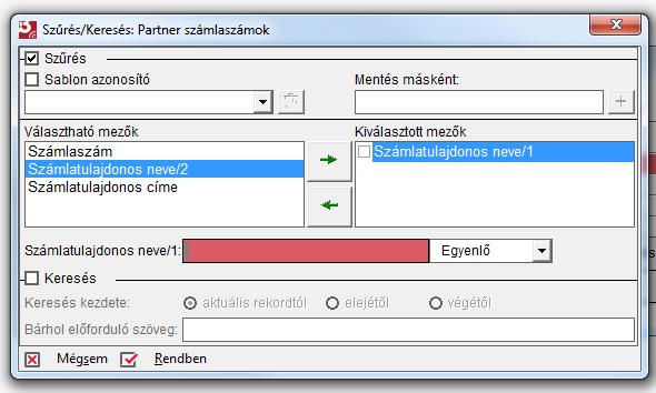 A partner adatok rögzítését importálás útján is el lehet végezni az Import gombra kattintva.