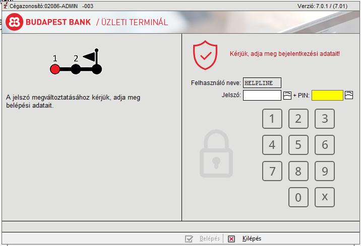 Az adatok megadását követően a gombra kattintva folytathatja a jelszó módosítást, a gombra kattintva pedig mentés nélkül megszakíthatja a folyamatot.