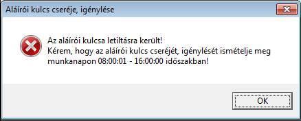 folyamatot követően a következő folyamatlépés az aláírói kulcs letöltése.