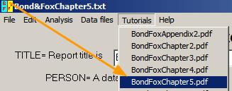 Kattintson a "Tutorials" menüre, majd a "Bond&Fox3Chapter5.pdf" fájlra!