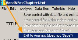 Bond&FoxSteps (a Winsteps egy igényre szabott verziója) jelentést küld arról, hogy az elemzés vezérlő fájlja a Bond&Fox3Chapter4.txt.