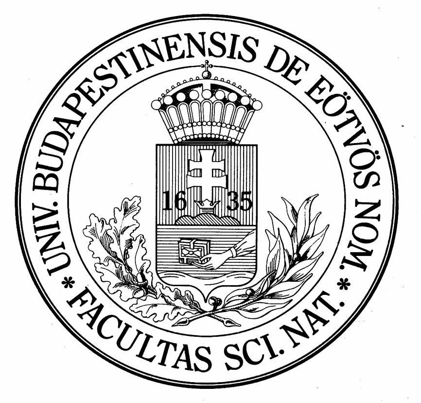 EÖTVÖS LORÁND TUDOMÁNYEGYETEM FÖLDRAJZ- ÉS FÖLDTUDOMÁNYI INTÉZET 1117 Budapest, Pázmány Péter st. 1/C.