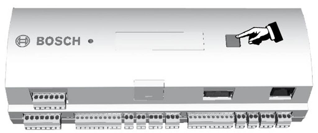 32 hu Működési AMC2 Modular Controller 5 Működési 5.1 Az AMC2 állapotkijelzője Ábra 5.1: A "Dialog" gomb helye A kiválasztott kijelzőmód a gomb következő megnyomásáig a beállított üzemmódban marad.
