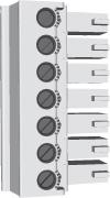 AMC2 Modular Controller Függelékek hu 41 1 Tápegység, DC pozitív (10 V - 30 V) 2 Árnyékolás 3 Tápegység (0 V) 4 UPS (megfelelő áramellátás jel) - AC 5 UPS (megfelelő áramellátás jel) - Akkumulátor 6