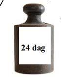 Könnyen belátható, hogy amennyiben hat alma 24 dag úgy egy alma 24:6 = 4 dag. 4. ábra Az ábrából (4.
