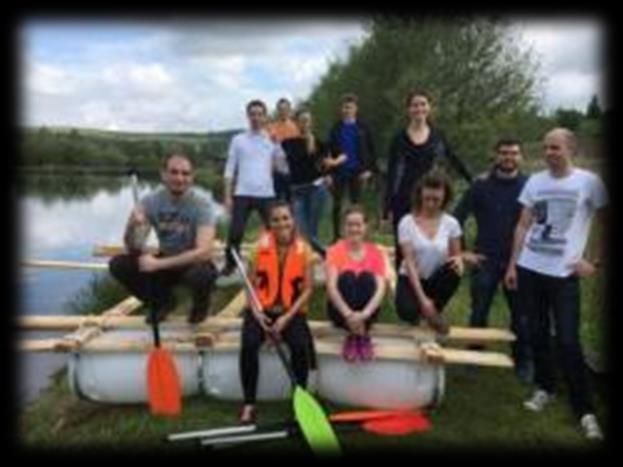 Át a folyón... (outdoor) 10-40fő Egy kombinált program, ahol a csapatnak el kell jutniuk a tutajépítés helyszínére kerékpárokkal, de közben még egyéb feladatok is várnak rájuk, Pl.