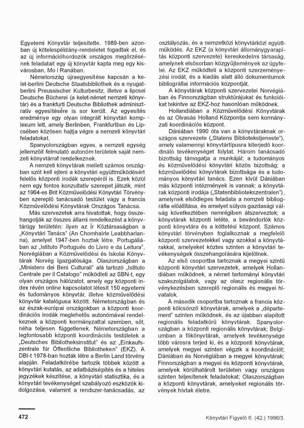 Egyetemi Könyvtár teljesítette.