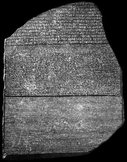 Diell 5 : Maen Rozeta (British Museum) 6 1- Displegañ anv ar maen-se o lavarout ez eo bet kavet e 1799 gant al lu gall e porzh-mor Rozeta [diwar ar c hopteg Rchit levenez ] e genoù unan eus brec hioù
