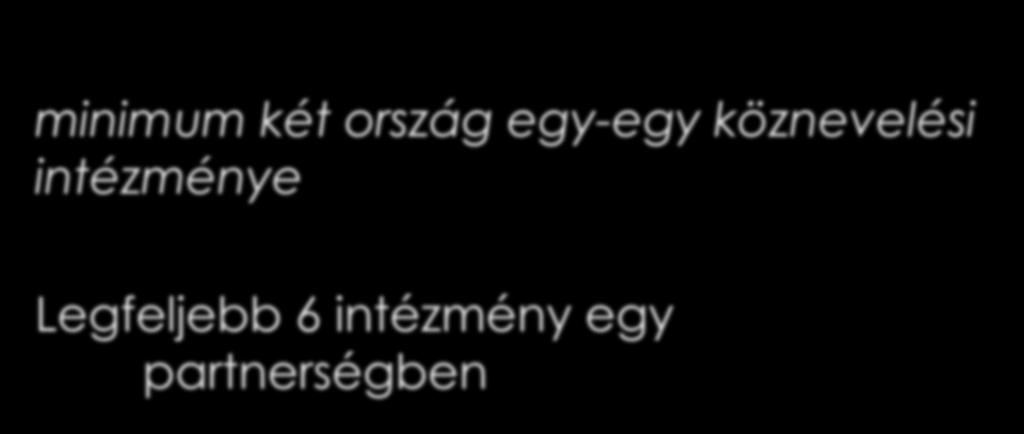 Partnerség összetétele minimum két ország egy-egy