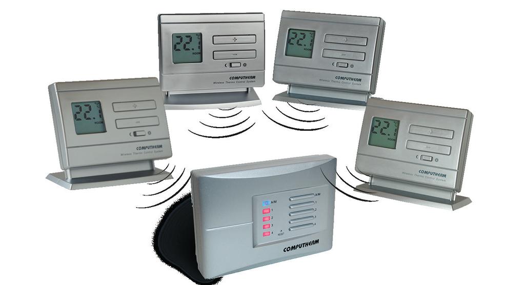 COMPUTHERM Q4Z A COMPUTHERM Q4Z zónavezérlő legfeljebb 4 darab, kapcsoló üzemű, vezetékes termosztáttal szabályozott fűtési zóna vezérlését tudja megvalósítani.