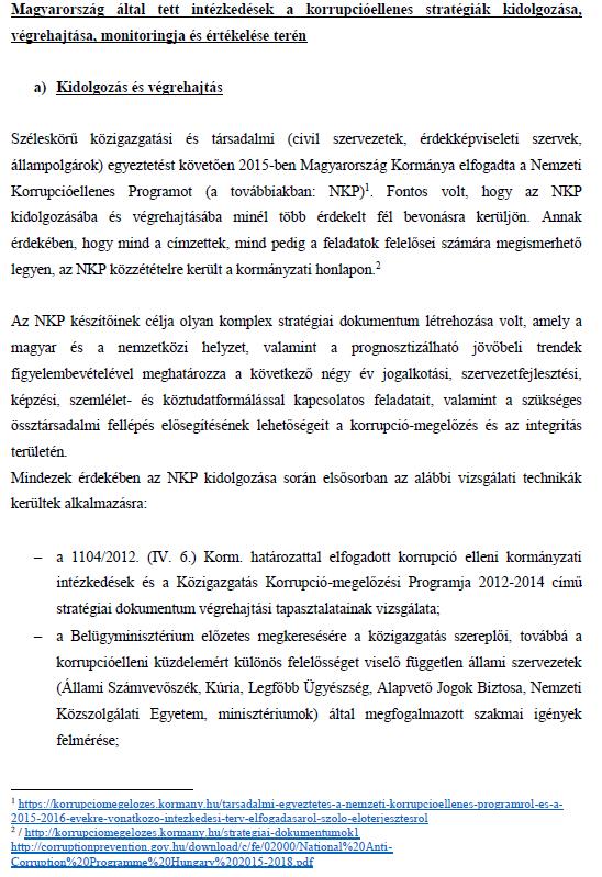 THEMATIC COMPILATION OF RELEVANT INFORMATION SUBMITTED BY HUNGARY ARTICLE 5