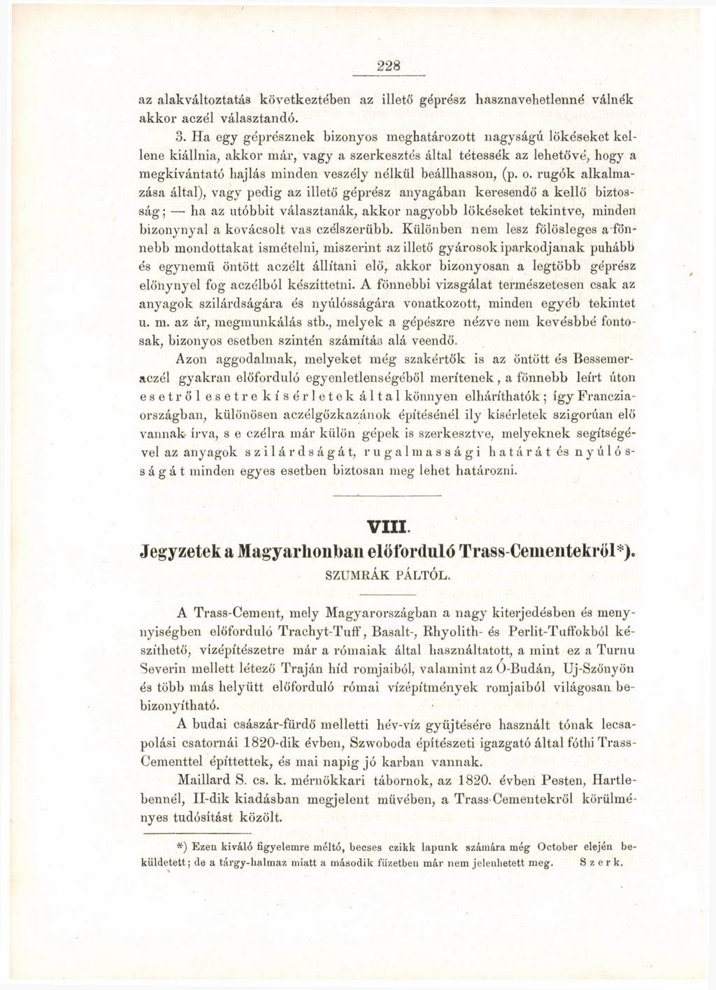 228 az alakváltoztatás következtében az illető géprész hasznavehetlenné válnék akkor aczél választandó. 3.