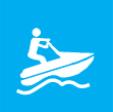 24 Motoros vízi sporteszköz közlekedése engedélyezett Water bikes permitted Kilometarski znak Kilometer sign Hajóút kitűző jelek / Fairway marking signs 1.