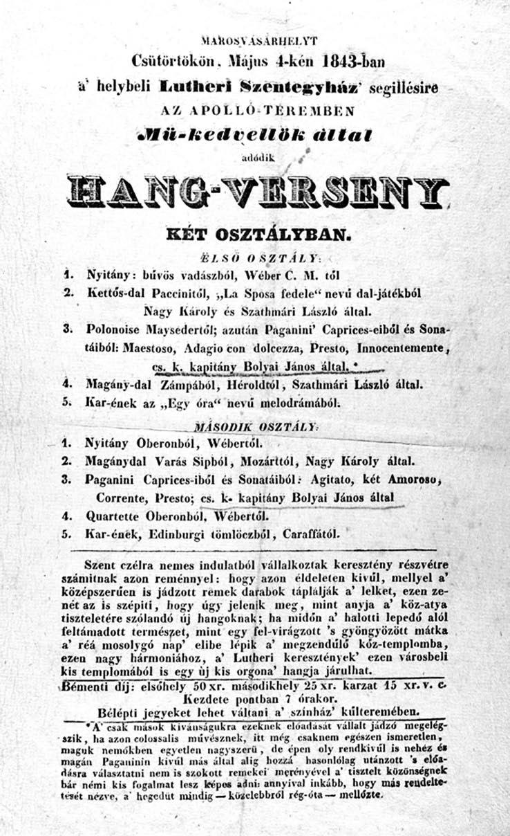 Az Appendix címlapja Bolyai János kézírásával (MTAK Kézirattár) akadémián számára a matematikát tanította. Időközben elkészült műve német nyelvű változatával, és azt Aradon átadta Eckwehrnek.