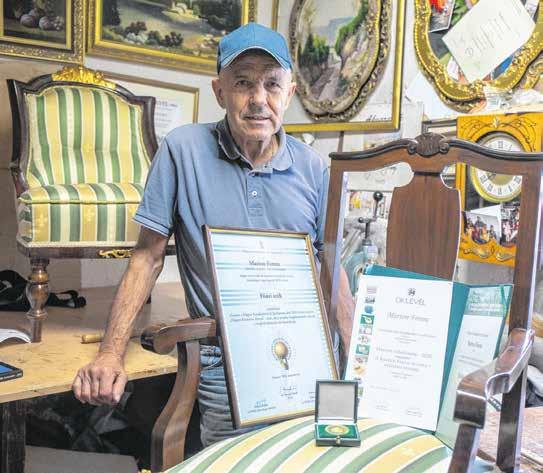 2 Panoráma Marton Ferenc egymás után hatszor is remek mester lett A kézművesség dicsérete P. HORVÁTH LÁSZLÓ Egymás után hatszor nyerte el a Magyar Kézműves Remek díjat Marton Ferenc.