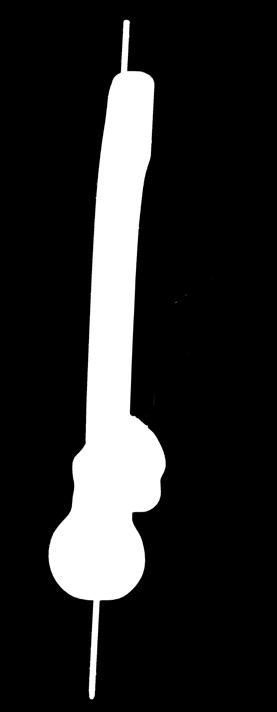 A célzókar szeget rögzítő fém részén található 3 mélység jelölés segítségével képerősítő alatt is meghatározható a szeg végének pozíciója.