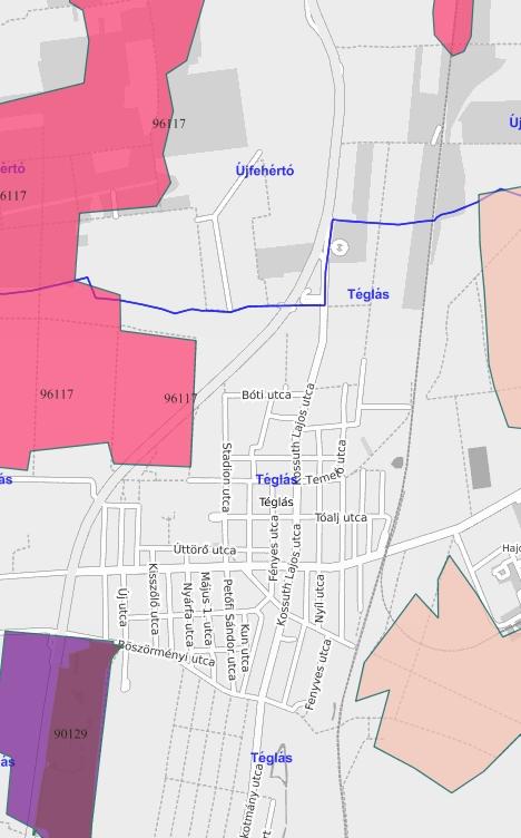 A területen belül ismert régészeti lelőhely található 59017-es azonosító számmal (Téglás, 7. lelőhelyszám Balász-kert néven szakmai védelem alatt).