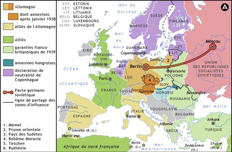 Evel-se, e miz Eost 1939,Hitler a sin un emglev nann-argadiñ get URSS edan Stalin: ar «Pakt Dir» emglev