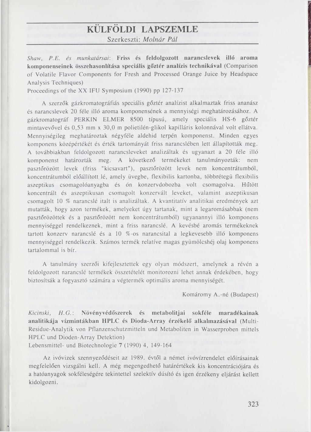 KÜLFÖLDI LAPSZEM