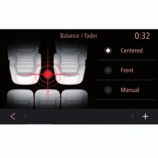 A rendszer beállításai (2/10) 5 Kijelzők Hangbeállítások H-up jelző Bass boost ON Automata fényerősség Balance / fader Nappali fényerősség Éjszakai fényerősség Basszus / Közép / Magas Hangerő /