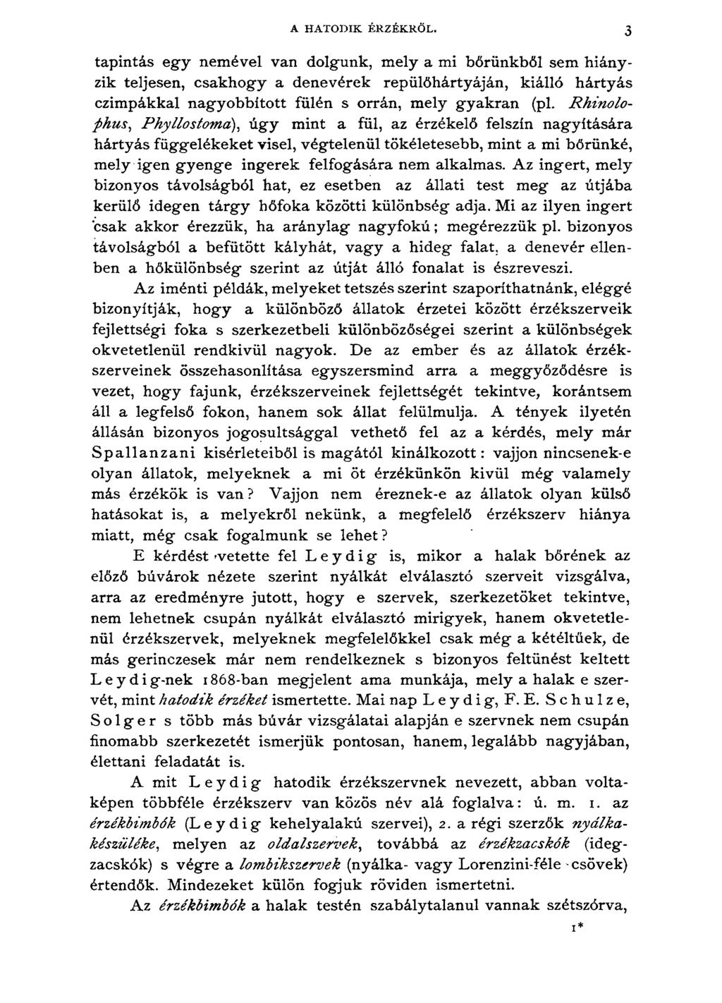 A HATODIK ÉRZÉKRŐL.