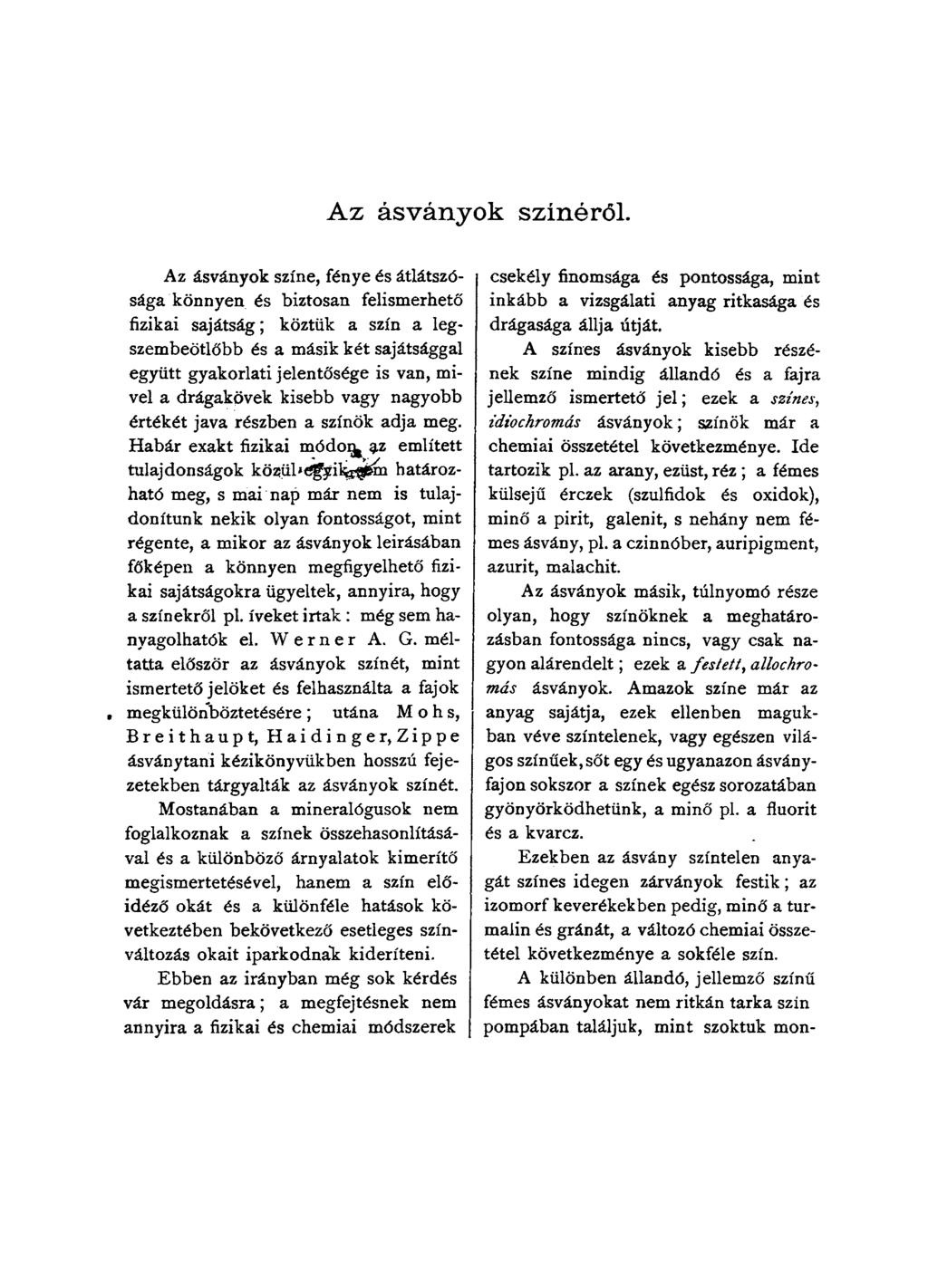 A z ásván yok színéről.