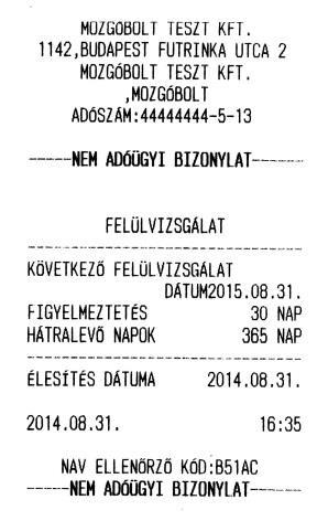 53. ábra - Beállítási adat - Bérbeadási határidő jelentés 54. ábra - Beállítási adat - Felülvizsgálat 55.