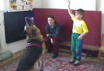 hogy a két lény együttes mozgását a gyereknek kell irányítania, tudatosan számolnia kell a kutya mozgásának és méretének következményeivel.