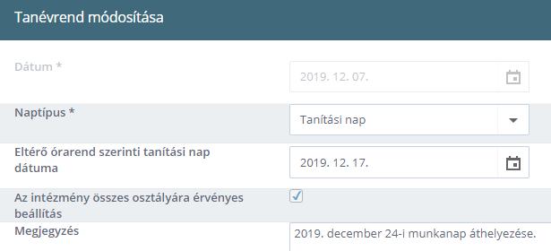 ) Megjegyzések: 1. Fontos, hogy ezt a beállítást csak akkor tedd meg, ha az órarend már rögzítve van a KRÉTÁban.