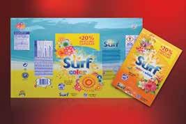 MONDI SZADA KFT. ÉS INTERGRAF DIGIFLEX KFT. Surf mosószer termékcsalád csomagolóanyagai A Surf mosóporok két grafikai változatú csomagolóanyagát nevezték a pályázók.