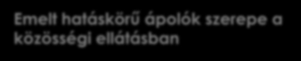 Emelt hatáskörű ápolók szerepe a közösségi ellátásban