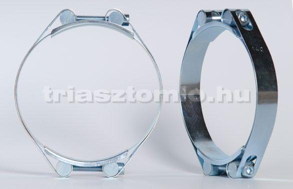 Tömlőbilincsek PA-RI rendszerű bilincs 2/25 HO Széles, kétrészes, horganyzott Erős, masszív tömlőbilincs vastagfalú tömlők stabil bilincseléséhez.